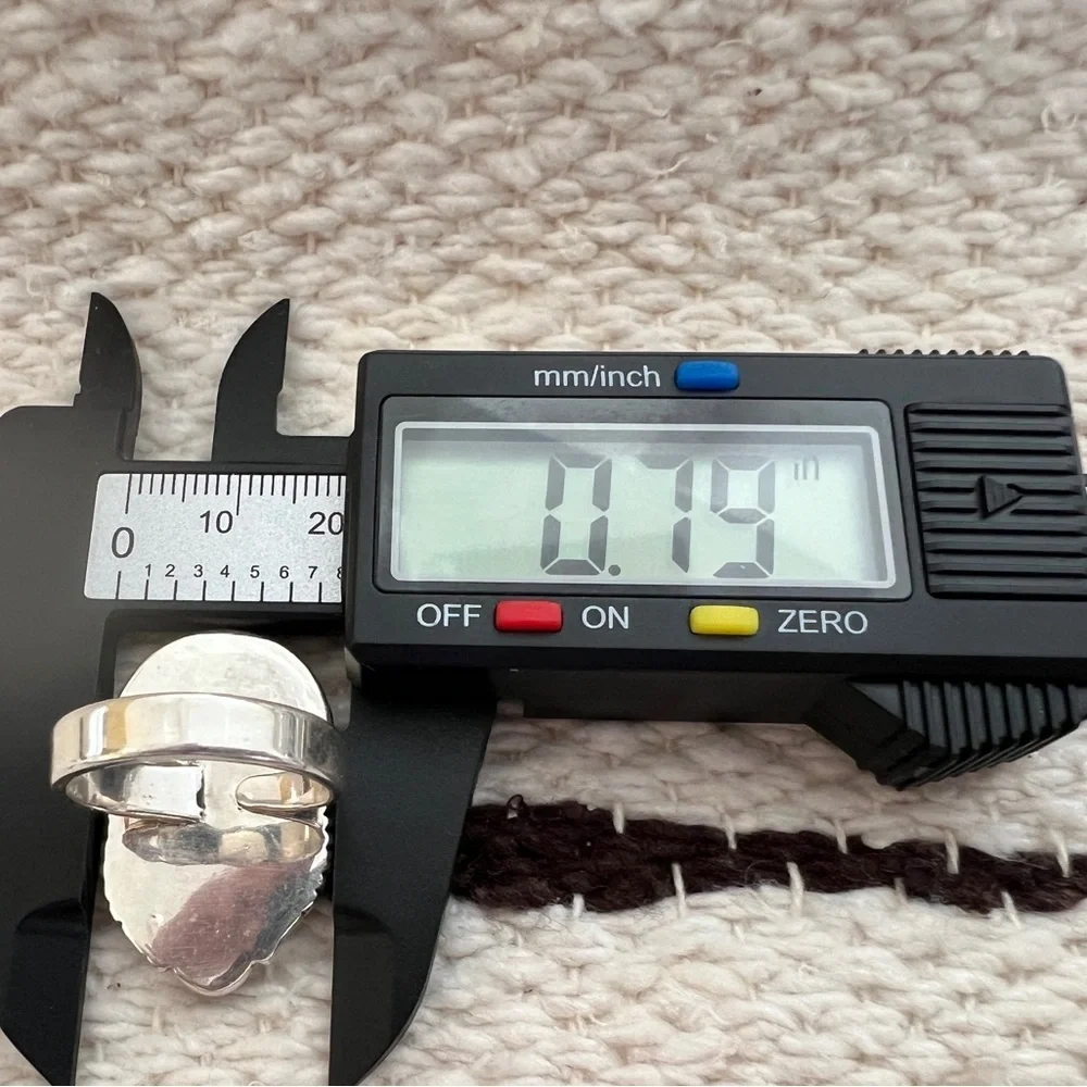 ❤️ Palomino Variscite 925 Navajo Decorative Silverwork Ring 11.2g Adjustable Sz - Picture 12 of 13